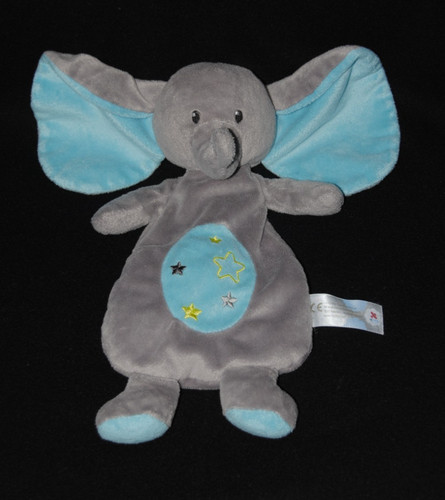 Doudou semi plat éléphant