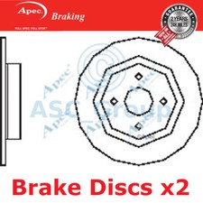 2x Apec BRAKING 280mm Uni OE