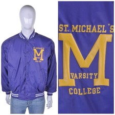 Veste Varsity Satinée Vintage