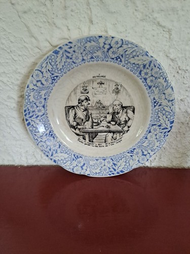 Ancienne assiette dessert - ancienne, à