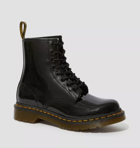 Bottes cuir laqué à - cuir,