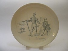 Assiette parlante thème militaire et instrument de musique - Le tambour major