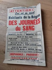Affiche journées Don du sang 1956