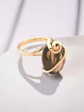 Bague Quartz fumé Or Jaune