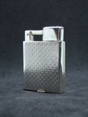 Briquet essence plaqué - briquet, argent