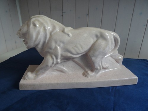 Lion sur terrasse art - lion, terrasse,