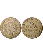 Etats Allemands (Saxe) Frédéric-Auguste III - 1/12 Thaler - 1764 EDC