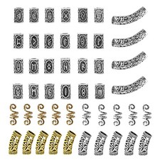 48 Pièces Perle Barbe Viking