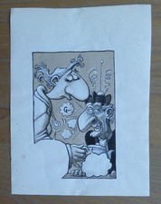 OUDOT dessin original FANFRELUCHES POUR UNE SIRENE ( LOISEL )