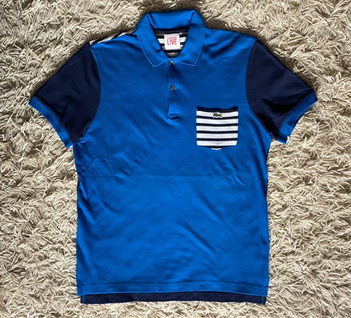 Polo lacoste live bleu taille - live,