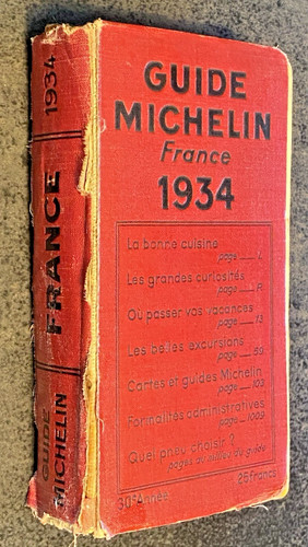 Guide michelin rouge 1934 - michelin,