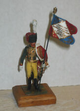 LABAYEN RAMON PLOMB  1/32  ETENDARD  CHASSEURS  A CHEVAL  le cimier Courtenay
