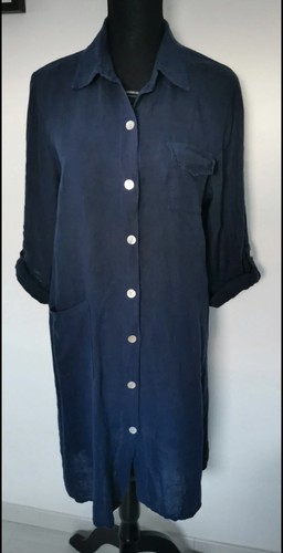 Robe rodier lin 100 bleu - robe, 100%