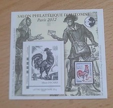 Bloc Souvenir CNEP No 62 Salon Philatélique D’Automne Paris 2012Autoadhesif Neuf