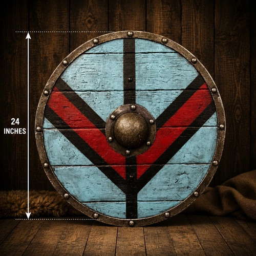 Bouclier rond viking - 24", bois