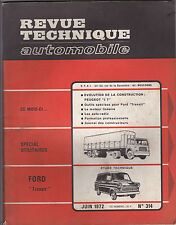 Revue Technique Automobile  N° 314- Spécial Utilitaires- Ford Transit - J7 -1972