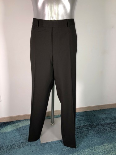 Pantalon costume laine marron - laine,