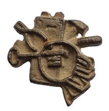 crochet de tablier en bronze métier de serrurier - outil ancien N°2