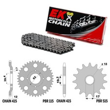 GARELLI VIP 50 1988-1988 chaîne pignon couronne set 415 PBR EK2157