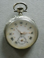 TRÈS BELLE MONTRE GOUSSET EN ARGENT et VERMEIL beau cadran à réviser