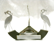 SUPPORT ANCIEN AUX CIGOGNES IBIS VASE SUSPENSION VASQUE OBUS PATE DE VERRE