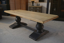 Ancienne table de monastère en chêne massif assemblage à queue-d'aronde XXème