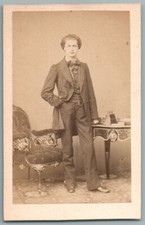 CDV 1865 Wilhelm Knaack Acteur pose près appareil Stéréo Camera Angerer Wien
