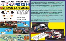 ANEXO DECAL 1/43 CITROEN C4