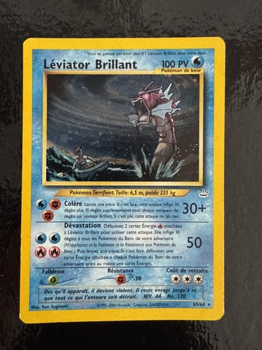 Carte pokémon léviator - pokémon,