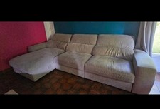 canapé d'angle gris convertible avec méridienne et coffre de rangement