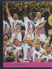003 VAINQUEUR 2014-2015 STADE FRANCAIS TOP 14 METAL STICKER PANINI RUGBY 2016
