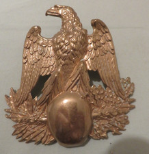 CUIVRERIE PLAQUE DE SHAKO AIGLE Impériale  SECOND EMPIRE 19 e militaria
