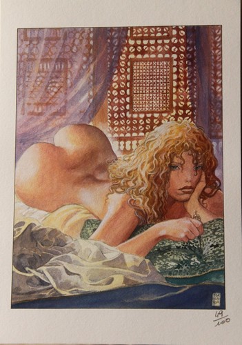 Estampe coquine paraphee milo - estampe,