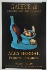 Berdal Alex Galerie 26 Circa 1980 Affiche Originale Exposition