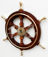 Poignée volant bateau en bois