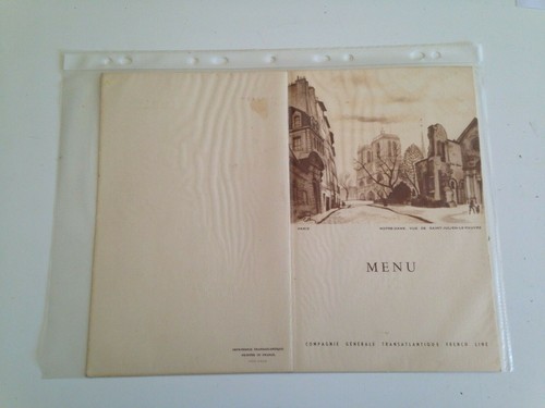 Ancien menu paquebot liberté - ancien,