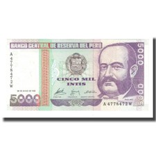 [#632361] Billet, Pérou, 5000 Intis, 1988, 1988-06-28, KM:138, ONCE