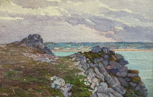 Ancien tableau atelier peintre - tableau,