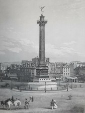 COLONNE JUILLET Paris GRAVURE Dusacq HURLIMANN XIX°