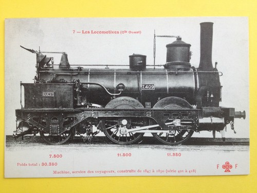 Cpa locomotive ouest - locomotive,