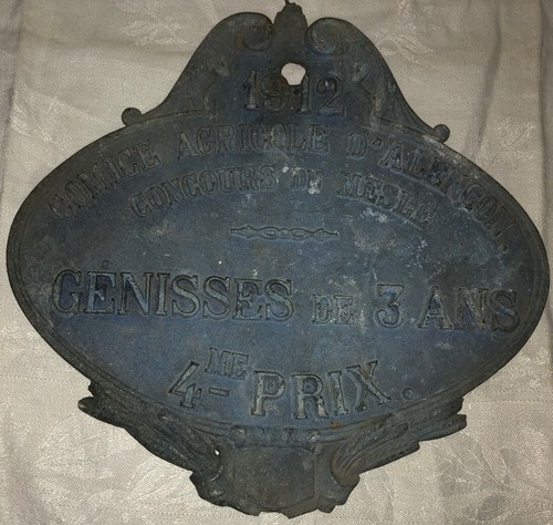 Plaque 4eme prix 1912 - 4eme, concours