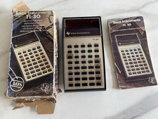 Calculatrice vintage Texas Instruments TI-30 avec notice