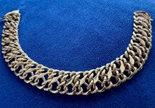 Bracelet vintage en or jaune 18K Maille gourmette américaine/poinçon Aigle