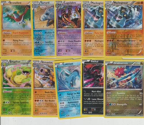 Lot x10 cartes pokemon - lot, rares