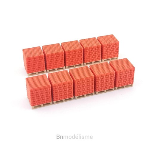 Lot palettes briques - lot, 10