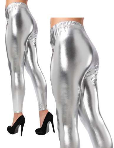 Argent leggings métallique - argent,