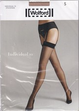 Bas WOLFORD INDIVIDUAL 10. 2 coloris. Tailles S - M. Ultra sheer stockings.