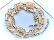 Ceinture doré couleur Or réglable Gucci Vintage 80 Filigrane longueur réglable