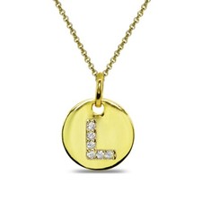 " L " Lettre Zircone Poli