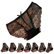 String creux dentelle femme culotte sous vêtement transparent lingerie slip